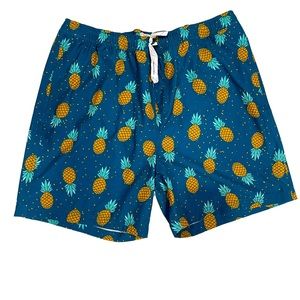 Elysian Supply Company Mens pineapple Swim Shorts with back pocket XXL 2…